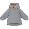 YAKA Fleece Lined Winter Jacket, Monument Blue - Rompers - 1 - thumbnail