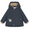 WALLY Fleece Lined Winter Jacket, Blue Nights - Parkas - 1 - thumbnail