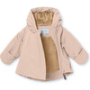 YAKA Fleece Lined Winter Jacket, Rose Dust - Rompers - 3