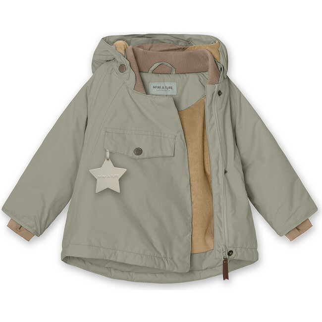 WANG Fleece Lined Winter Jacket, Vert - Parkas - 3