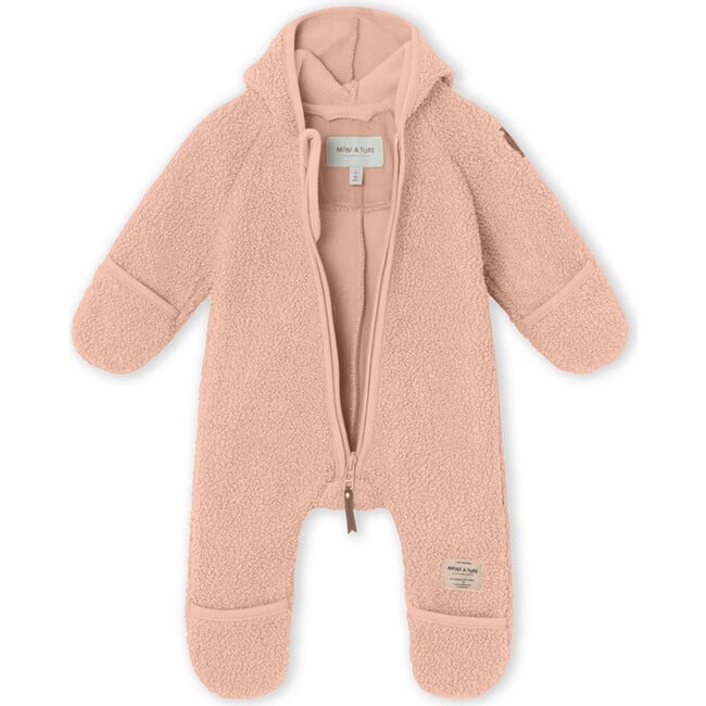 Recycled Adel Teddy Fleece Jumpsuit, Rose Dust - Bunting - 3