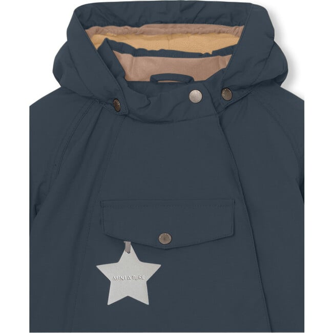 WANG Fleece Lined Winter Jacket, Blue Nights - Parkas - 8