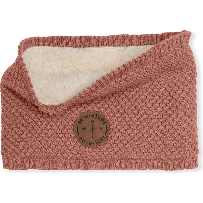 Double Layer Merino GOI Neckwarmer, Rose Wood - Scarves - 1