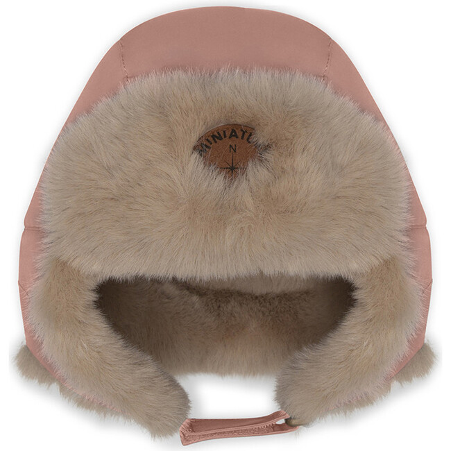 Crister Teddy Lined Winter Hat, Wood Rose