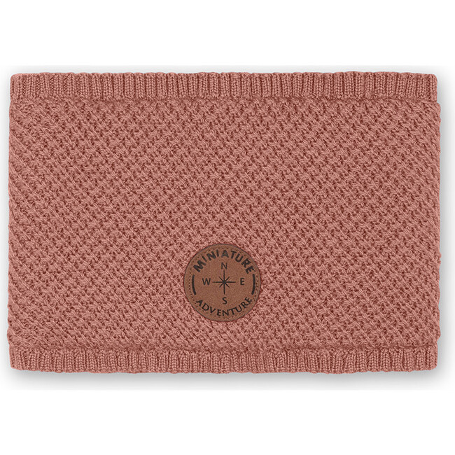 Double Layer Merino GOI Neckwarmer, Rose Wood - Scarves - 2