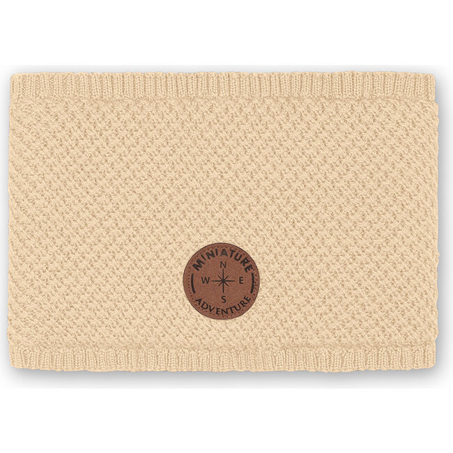 Double Layer Merino GOI Neckwarmer, Semolina Sand - Scarves - 2