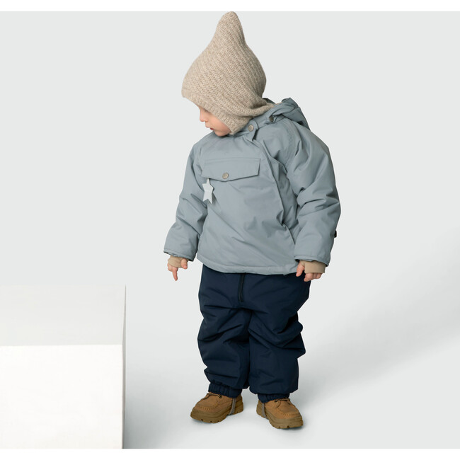 WANG Fleece Lined Winter Jacket, Monument Blue - Parkas - 3