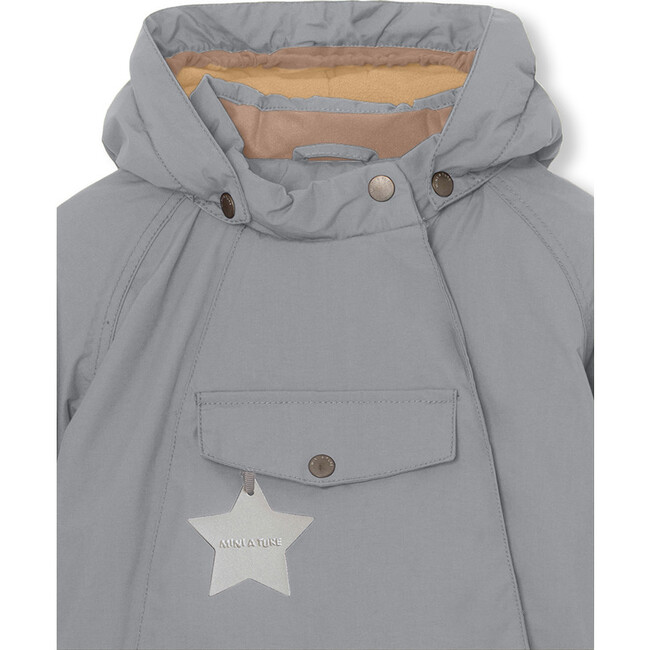 WANG Fleece Lined Winter Jacket, Monument Blue - Parkas - 8