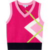 Girl Sleeveless Sweater, Pink - Sweaters - 1 - thumbnail