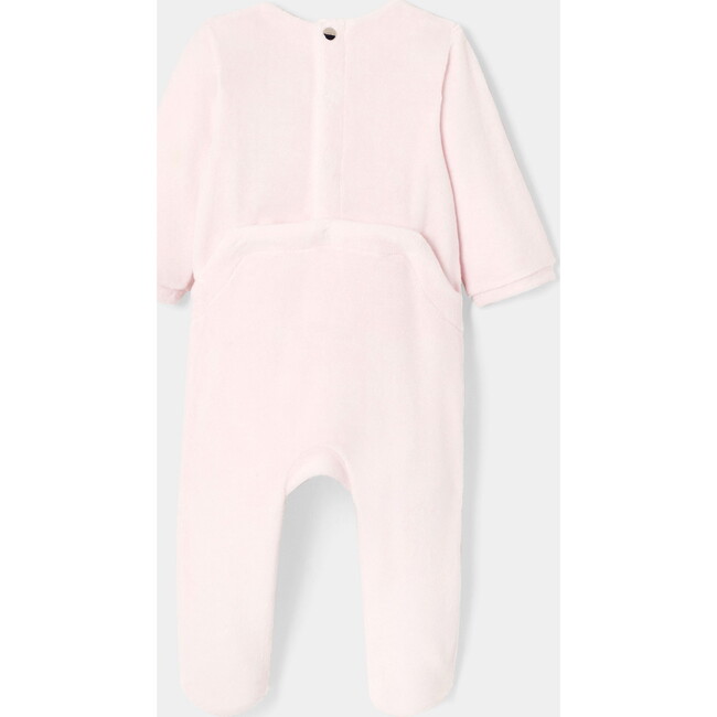 Velvet Baby Girl Pajamas, Pink - Footie Pajamas - 2
