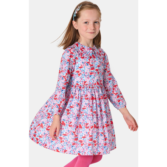Girl Dress in Liberty Fabric, Pink Multi - Dresses - 2