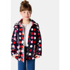 Girl Raincoat, Navy & Multi Polka Dots - Raincoats - 2