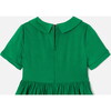 Girl Velvet Dress, Green - Dresses - 4 - thumbnail