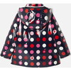 Girl Raincoat, Navy & Multi Polka Dots - Raincoats - 3