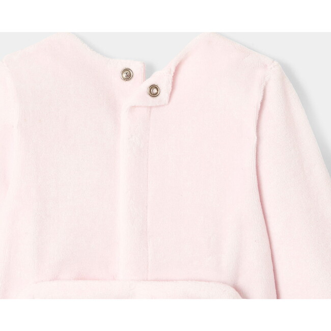 Velvet Baby Girl Pajamas, Pink - Footie Pajamas - 4