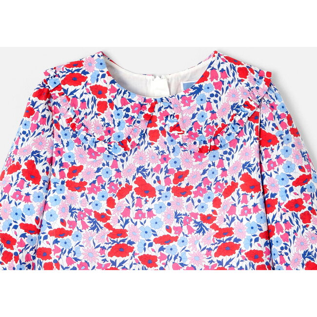 Girl Dress in Liberty Fabric, Pink Multi - Dresses - 5