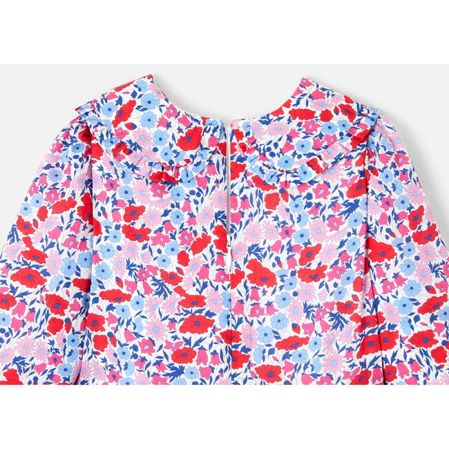 Girl Dress in Liberty Fabric, Pink Multi - Dresses - 6