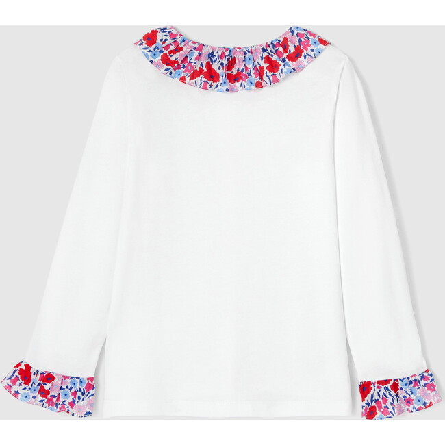 Girl Long Sleeves Blouse, White - Blouses - 2