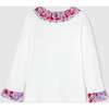 Girl Long Sleeves Blouse, White - Blouses - 2