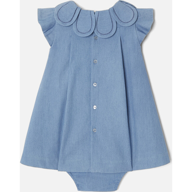 Baby Girl Dress in Chambray - Dresses - 2