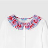 Girl Long Sleeves Blouse, White - Blouses - 3