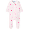 Baby Girl Cotton Pajamas, Pink Multi - Footie Pajamas - 1 - thumbnail