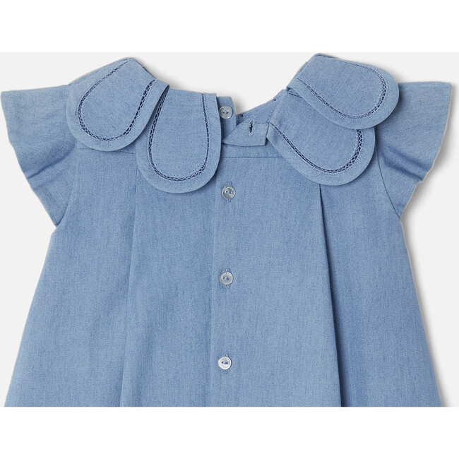 Baby Girl Dress in Chambray - Dresses - 4