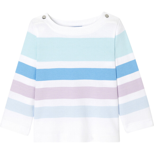 Baby Boy Sailor T-Shirt, Multi Stripes - Shirts - 1