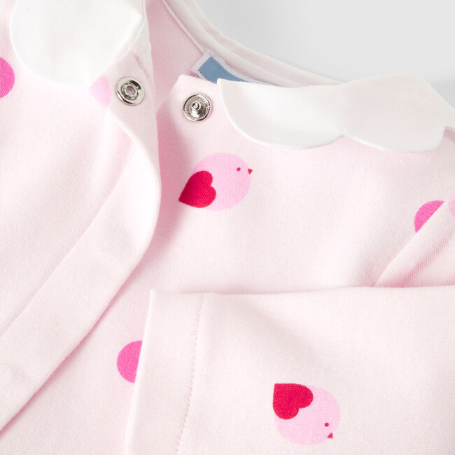 Baby Girl Cotton Pajamas, Pink Multi - Footie Pajamas - 4