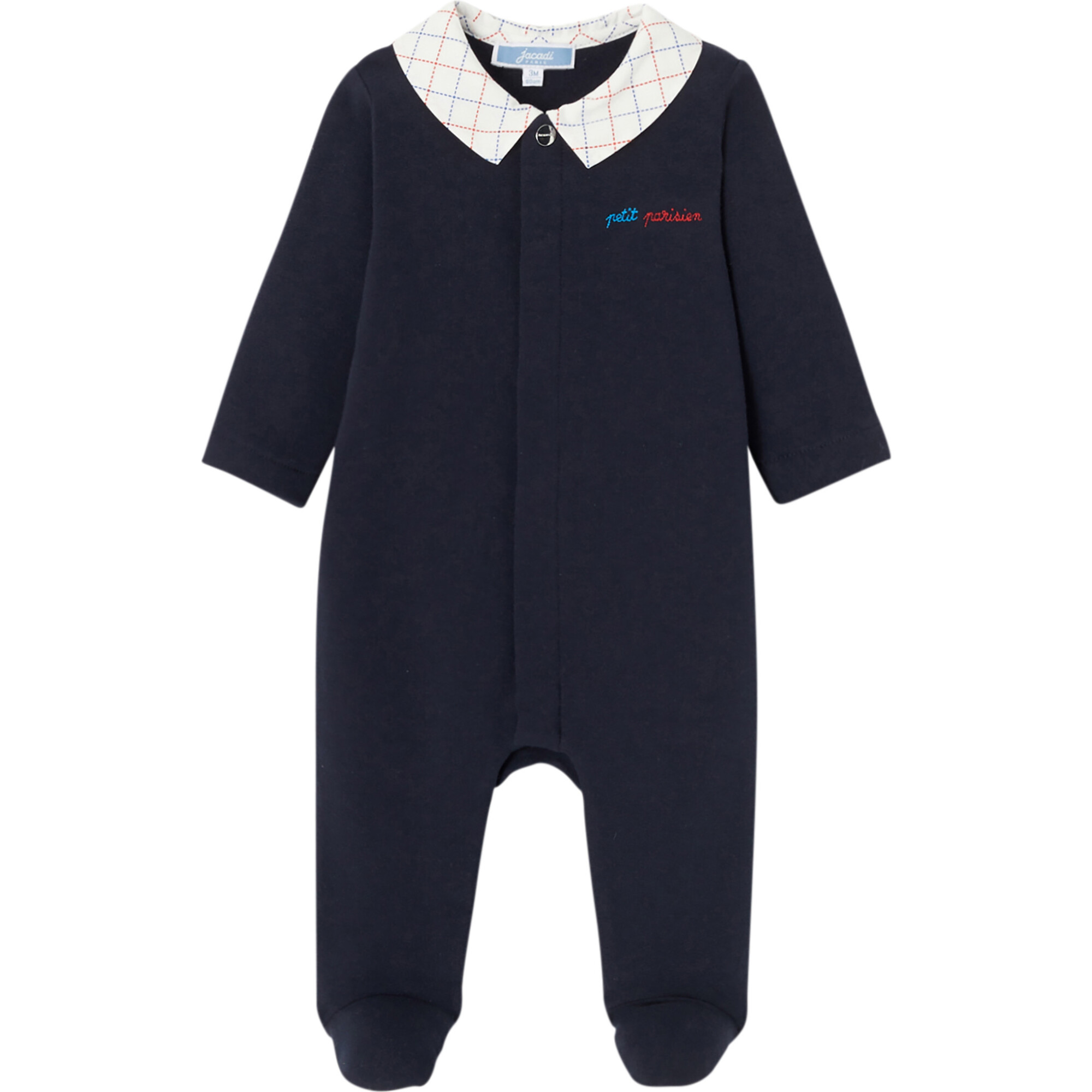 Baby Boy Pajamas, Navy - Footie Pajamas - 1
