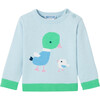 Baby Boy Organic Cotton Sweater, Blue - Sweaters - 1 - thumbnail