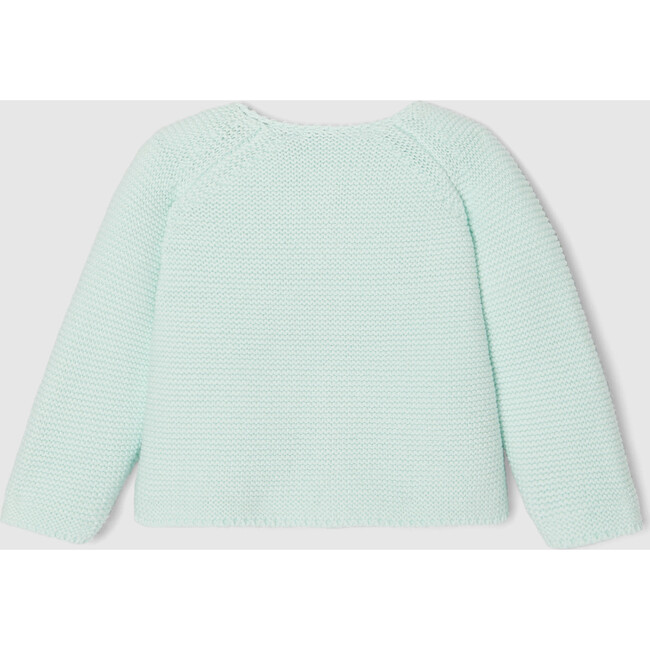 Baby Cardigan in Garter Stitch, Green - Cardigans - 2
