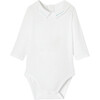 Baby Boy Long Sleeve Bodysuit, White - Onesies - 1 - thumbnail