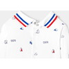 Baby Boy Polo Bodysuit, White Multi - Onesies - 4