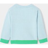Baby Boy Organic Cotton Sweater, Blue - Sweaters - 2
