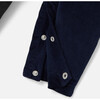 Baby Boy Velvet Overalls, Navy - Overalls - 4