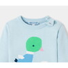 Baby Boy Organic Cotton Sweater, Blue - Sweaters - 3