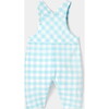 Baby Boy  Gingham Overalls, White & Blue - Overalls - 2