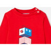 Baby Boy Fleece Sweater, Red - Sweaters - 3