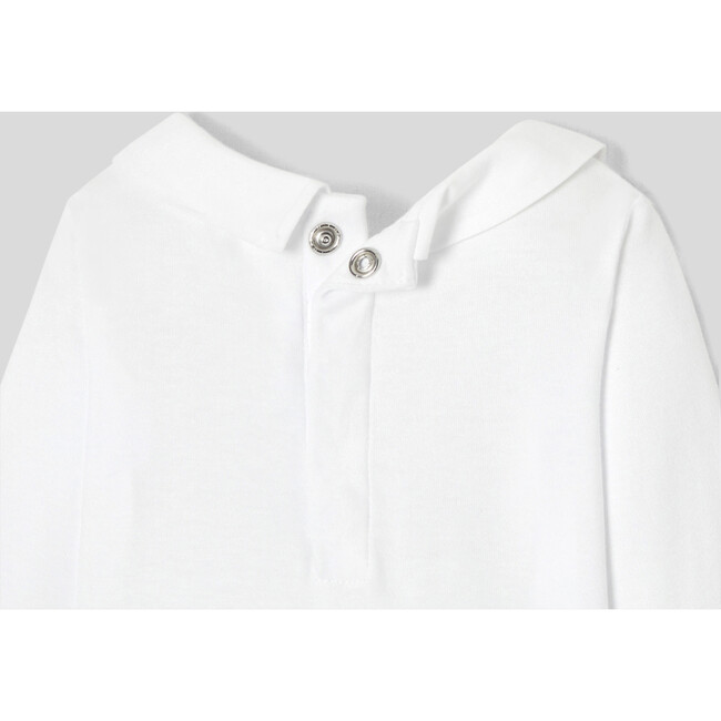 Baby Boy Long Sleeve Bodysuit, White - Onesies - 3