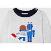 Baby Boy Cotton Sweater, Grey - Sweaters - 3