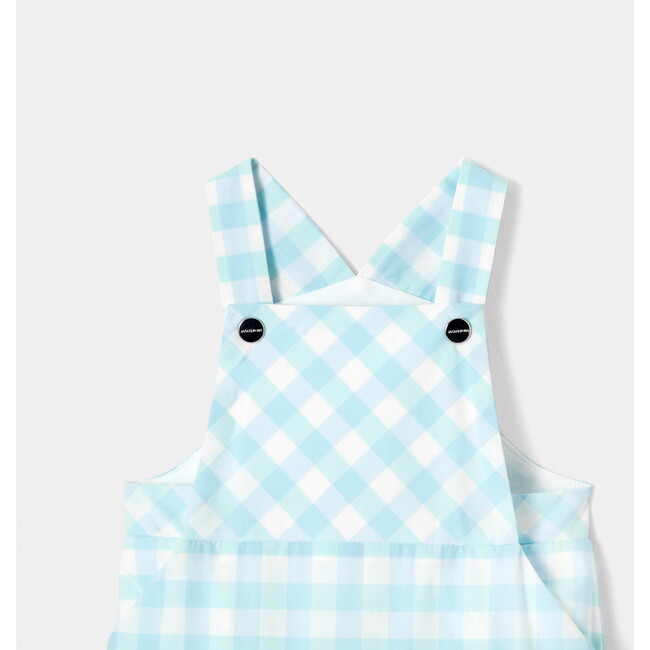 Baby Boy  Gingham Overalls, White & Blue - Overalls - 3