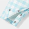 Baby Boy  Gingham Overalls, White & Blue - Overalls - 4