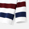 Baby Boy Breton Tee, Blue & Red Stripes - Shirts - 4