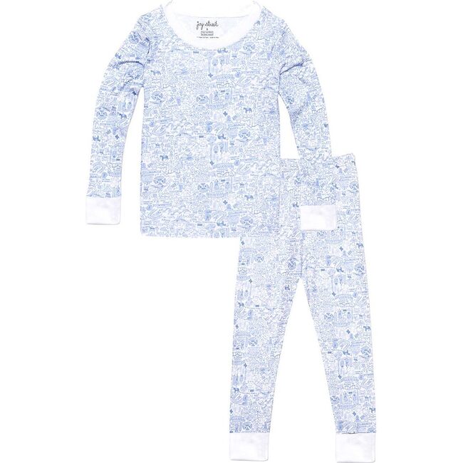 Houston Two Piece Pajamas, Blue - Pajamas - 2