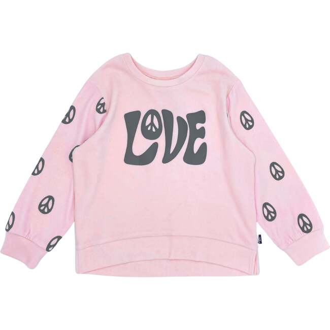 Peace & Love Hacci Pullover, Pink