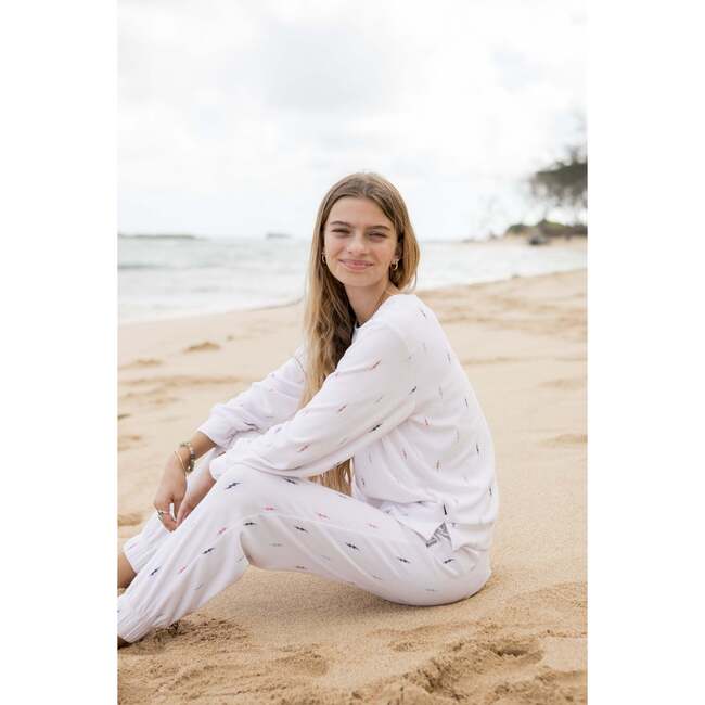 Bright Bolts Hacci Jogger, White - Sweatpants - 2