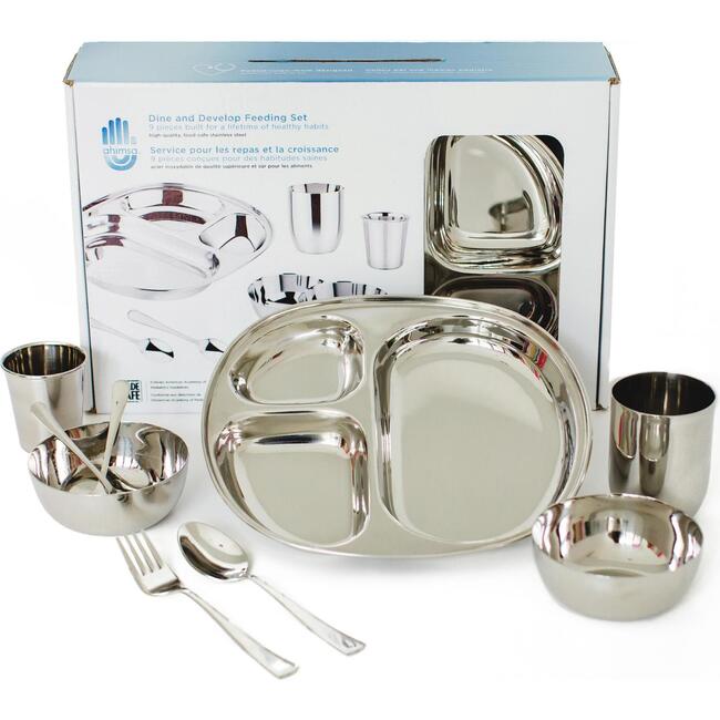 Dine & Develop Feeding Set, Classic Stainless Steel - Tableware - 2