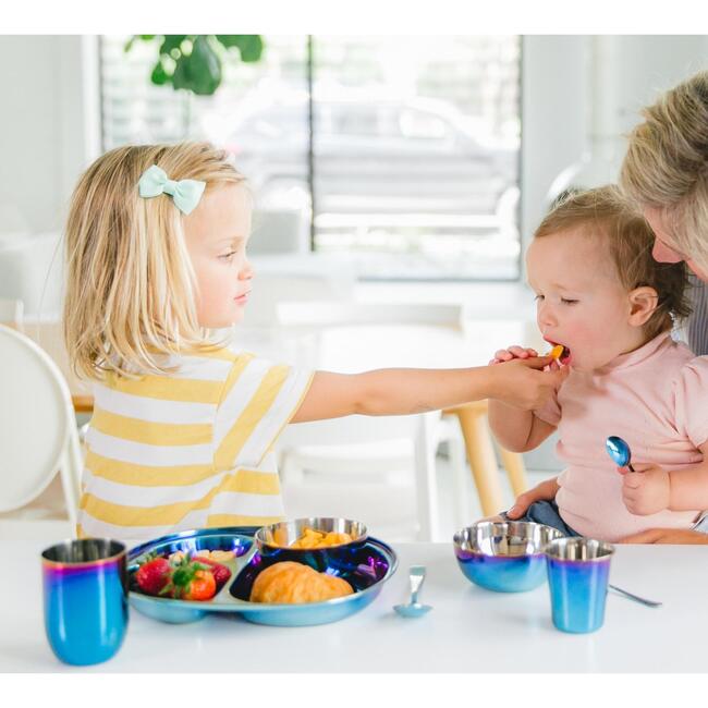 Dine & Develop Feeding Set, Iridescent Blue - Tableware - 4