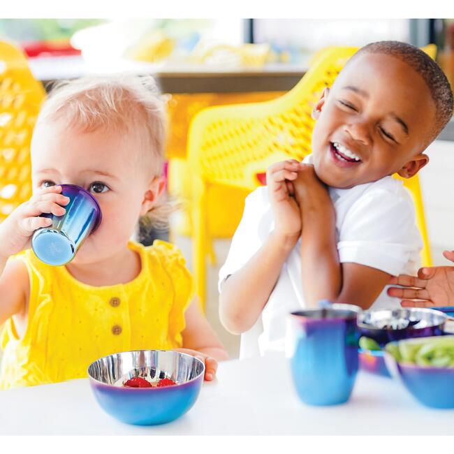 Dine & Develop Feeding Set, Iridescent Blue - Tableware - 7